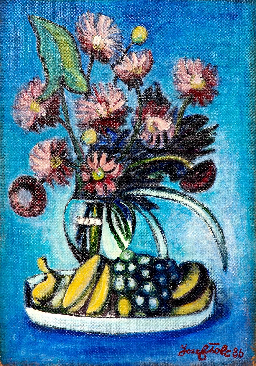 Josef Šolc (1905 - 1994) - Kytice s mísou ovoce