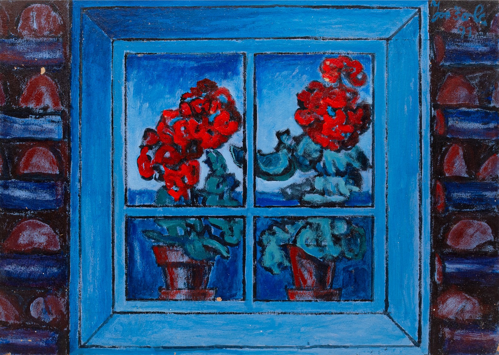 Josef Šolc (1905 - 1994) - Kytice za oknem