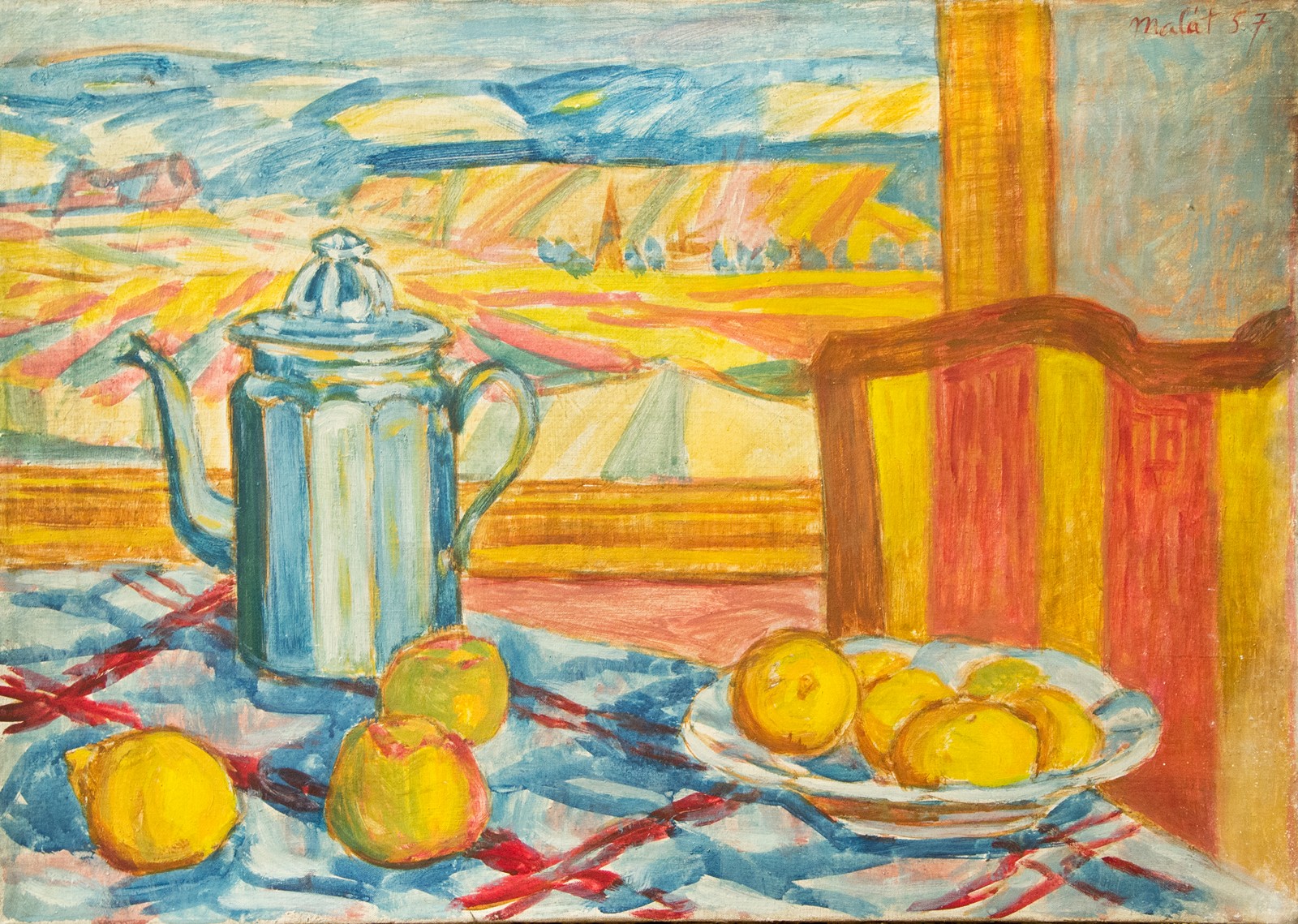 Radim Malát (1930 - 1997) - Půlakt se židlí