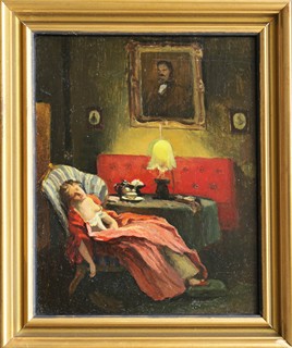 Josef Tomáš Blažek (1884 - 1962) - Spící (podle Jos. Mánesa)