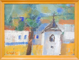 Miloslav Pecháček (1923 - 1993) - Pohled na kostel