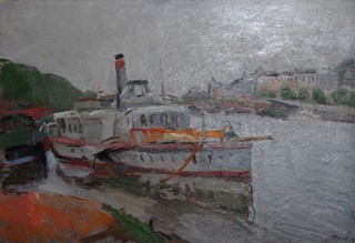 Leopold Musil (1921 - 1997) - Déšť na Vltavě