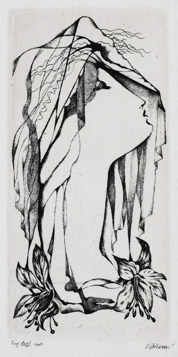 JIŘINCOVÁ Ludmila (1912-1994) - Dívka se závojem