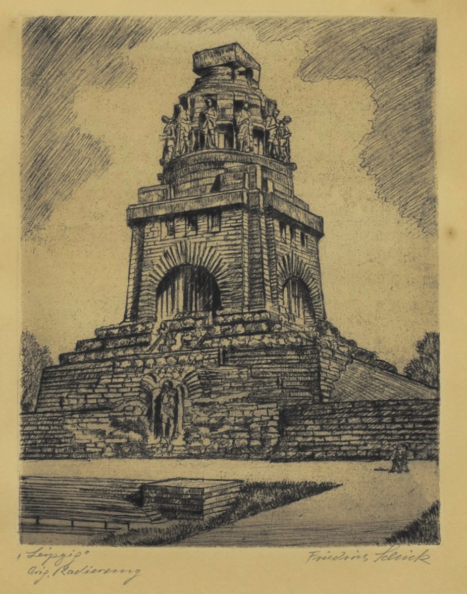 SCHICK Fridrich Artistide (1902-1976) - Památník v Lipsku