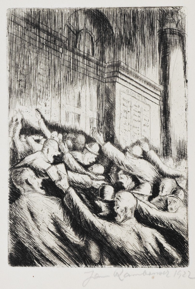 RAMBOUSEK Jan (1895-19763) - Před pařížskou burzou roku 1922