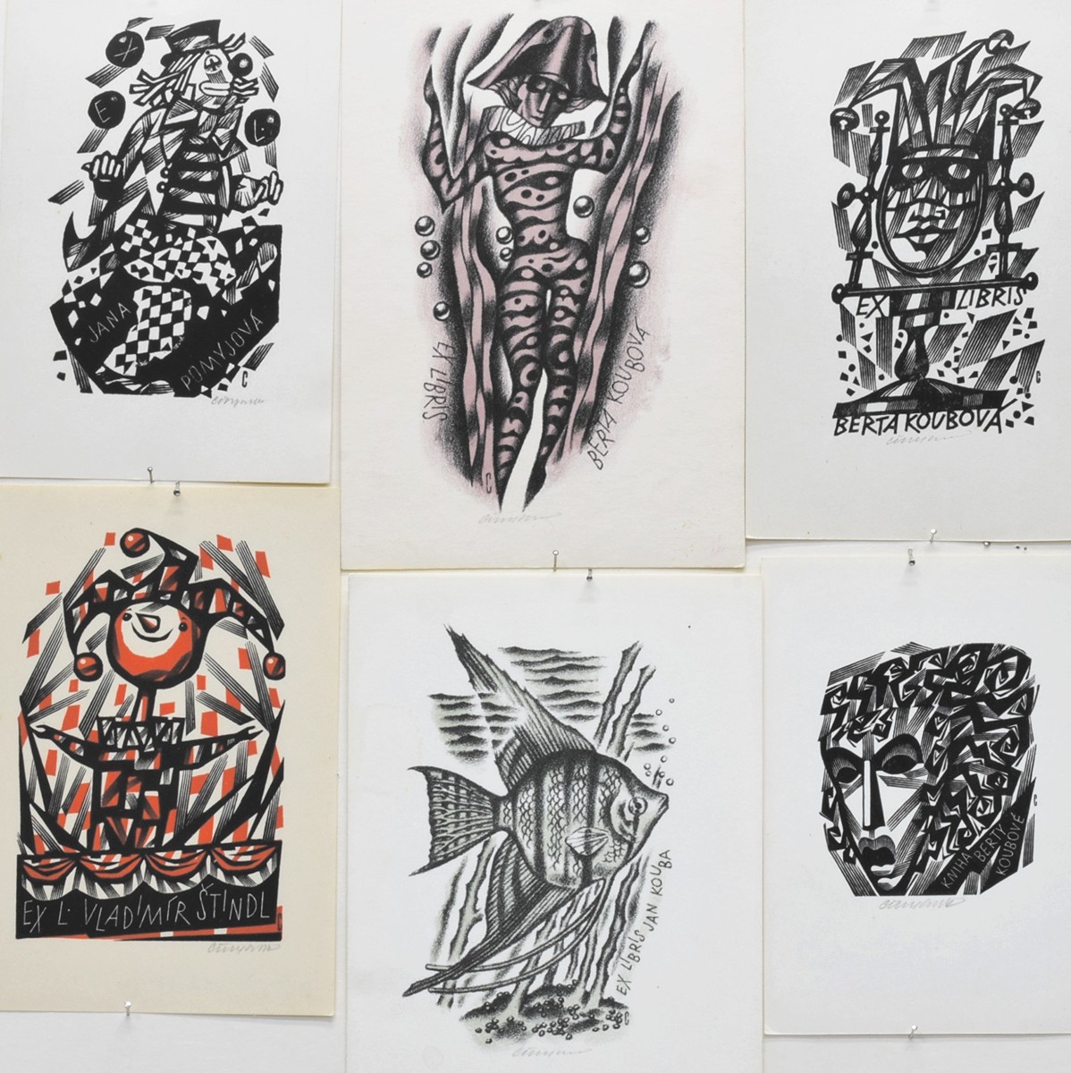 CINYBULK Vojtěch (1915-1994) - Šestkrát ex libris