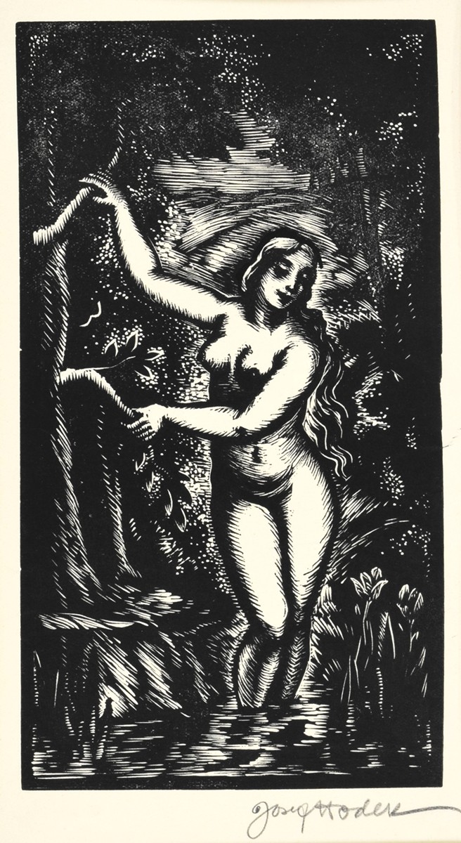 HODEK Josef (1888-1973) - Koupající se dívka