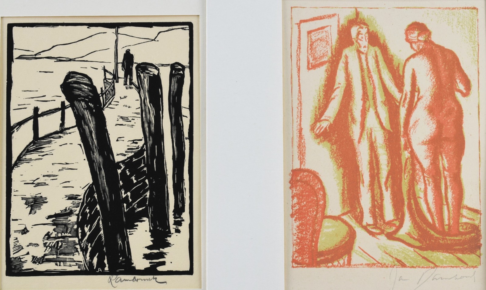 RAMBOUSEK Jan (1895-1976) - Dva grafické listy