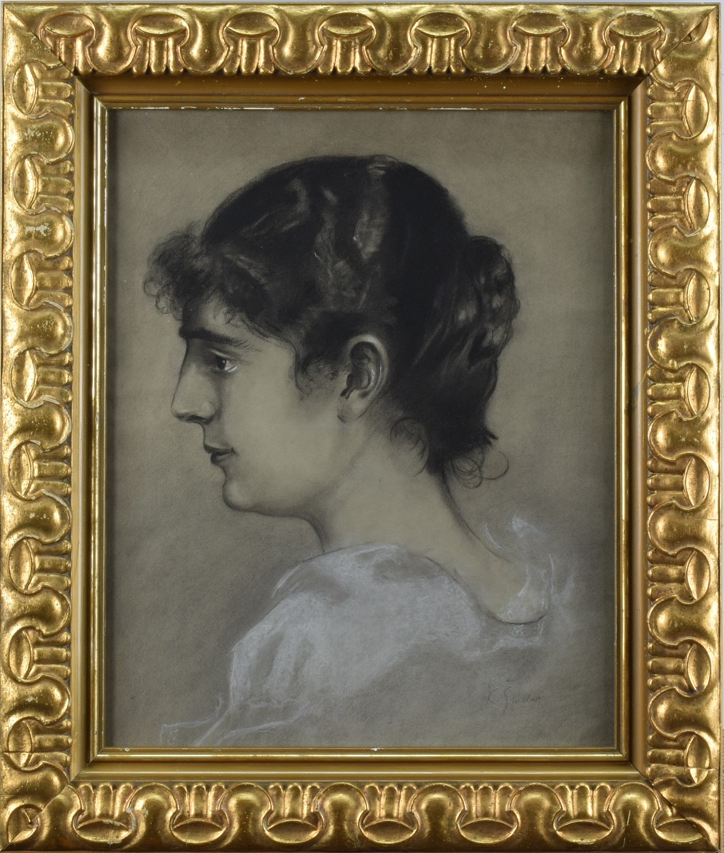 ŠPILLAR Karel (1871-1939) - Portrét mladé ženy