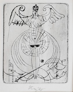 TICHÝ František (1896-1961) - Frontispice k Farguovým Vzpomínkám fantomu