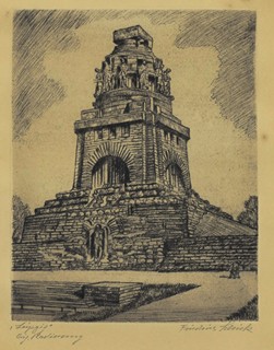 SCHICK Fridrich Artistide (1902-1976) - Památník v Lipsku