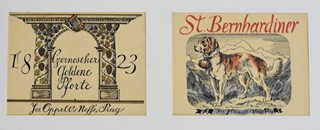 SVOLINSKÝ Karel (1891-1974) - Sbírka 13 etiket pro lahve s vínem