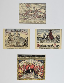 SVOLINSKÝ Karel (1891-1974) - Sbírka 13 etiket pro lahve s vínem