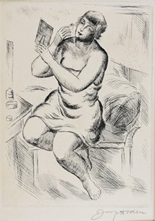HODEK Josef (1888-1973) - Děvče se zrcátkem