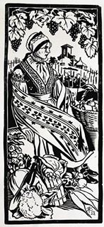 KAŠPAR Adolf (1877-1934) - Selka prodávající ovoce a zeleninu
