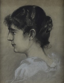 ŠPILLAR Karel (1871-1939) - Portrét mladé ženy