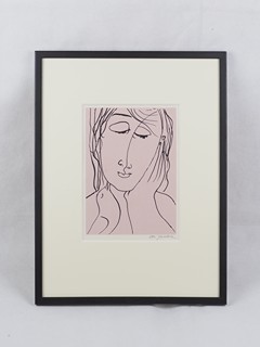 Ota Janeček (1919 - 1996) - Dívka s ptáčkem