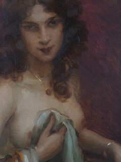 Bohumil Mareček (1884 - 1962) - Něžný akt s květinou