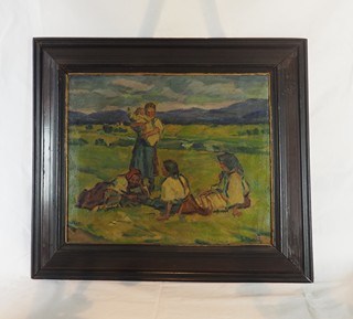 Gustáv Mallý (1879 - 1952) - Rozhovor na louce
