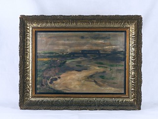 František Jiroudek (1914 - 1991) - Železniční viadukt nad řekou