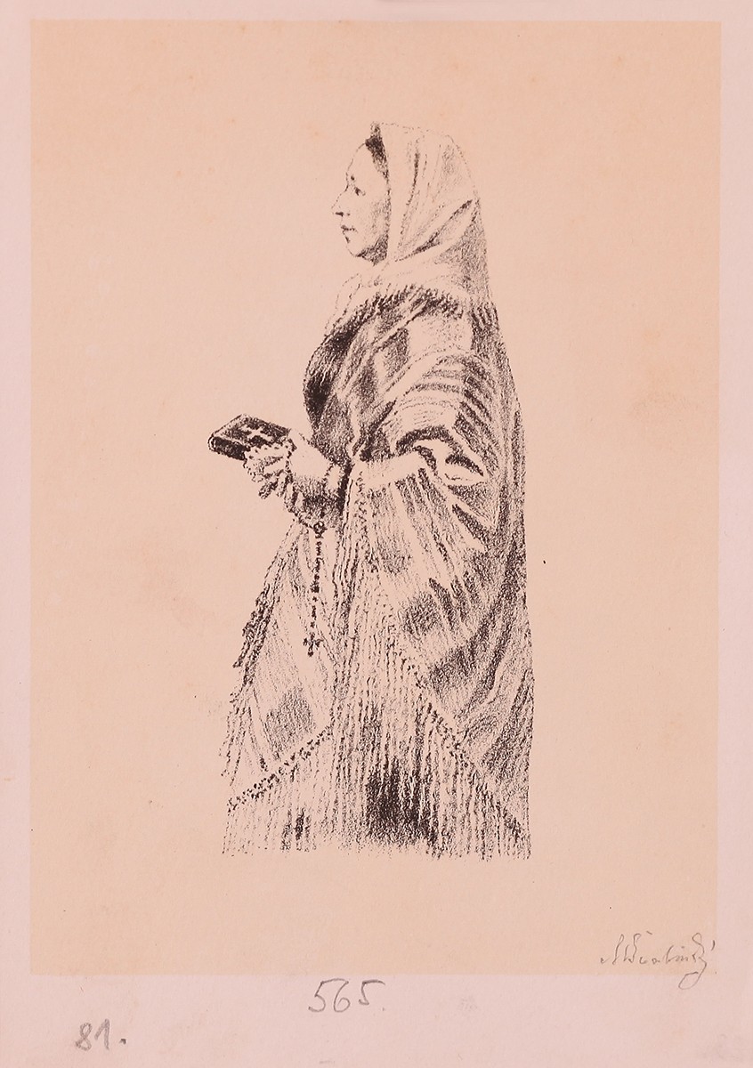 Maxmilián Švabinský (1873 - 1962) - Maminka jde do kostela