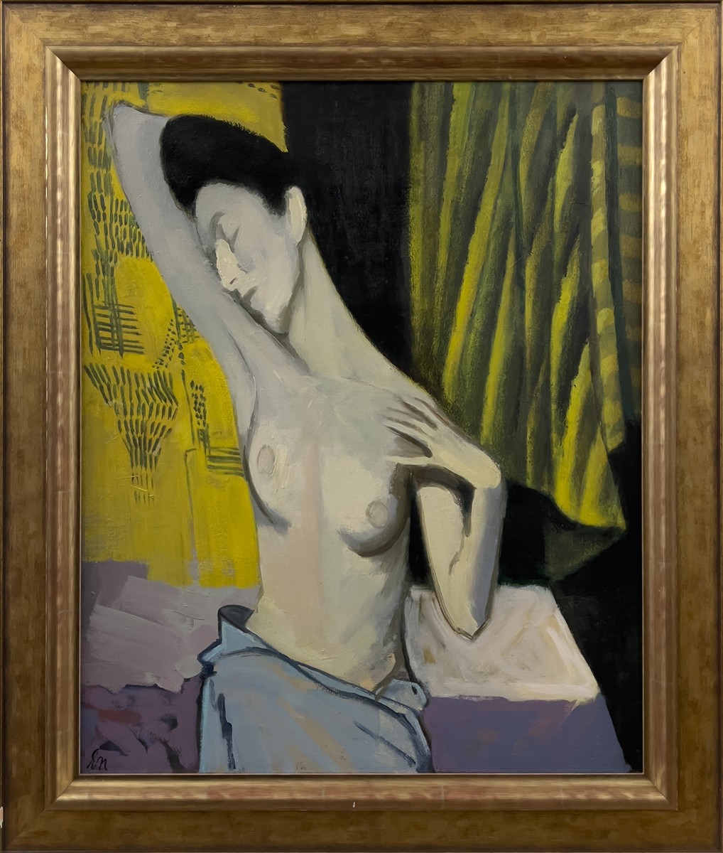 Ernest Neuschul (1895 - 1968) - Akt s draperií