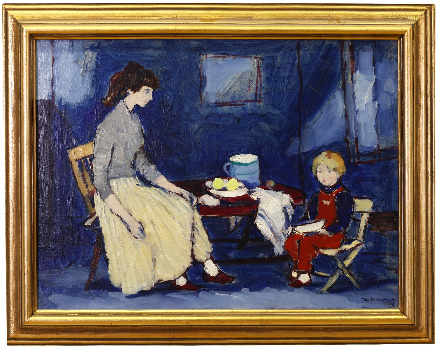 Richard Wiesner (1900 - 1972) - Při snídani s maminkou