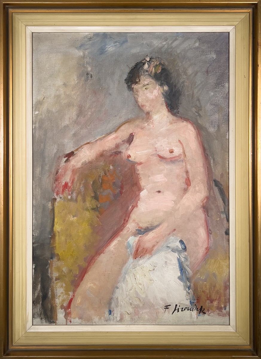 František Jiroudek (1914 - 1991) - Sedící akt