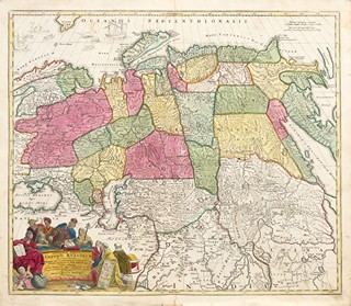 Johann Baptist Homann (1664 - 1724) - Mapa Ruska