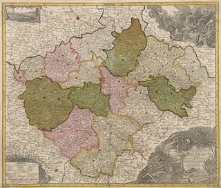 Jan Kryštof Müller (1673 - 1721) - Malá Müellerova mapa Čech