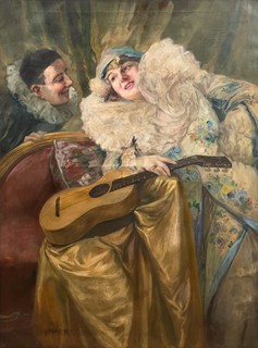Robert Geiger (1859 - 1903) - Pierot s dámou