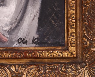 Oldřich Koníček (1886 - 1932) - Ženský akt s bílou draperií
