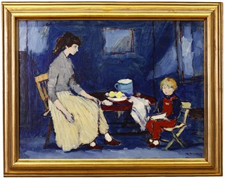 Richard Wiesner (1900 - 1972) - Při snídani s maminkou