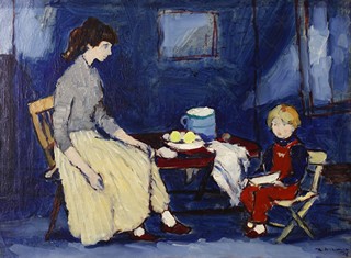 Richard Wiesner (1900 - 1972) - Při snídani s maminkou