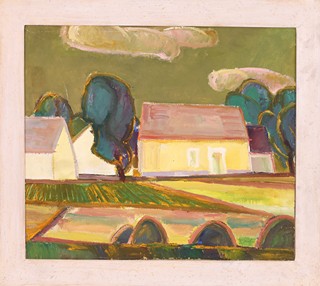 Karel Valter (1909 - 2006) - Krajina s domy