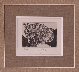Josef Liesler (1912 - 2005) - Hlava z Orientu, Hlava ženy, Smutný klaun