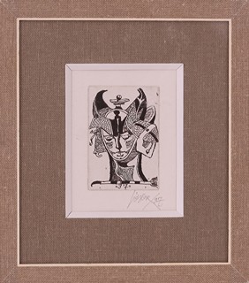 Josef Liesler (1912 - 2005) - Hlava z Orientu, Hlava ženy, Smutný klaun