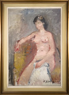 František Jiroudek (1914 - 1991) - Sedící akt