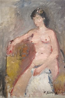 František Jiroudek (1914 - 1991) - Sedící akt