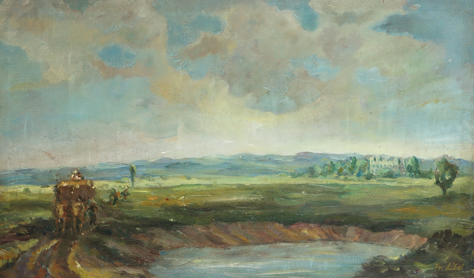 František Líbal (1896 - 1974) - Povoz v krajině