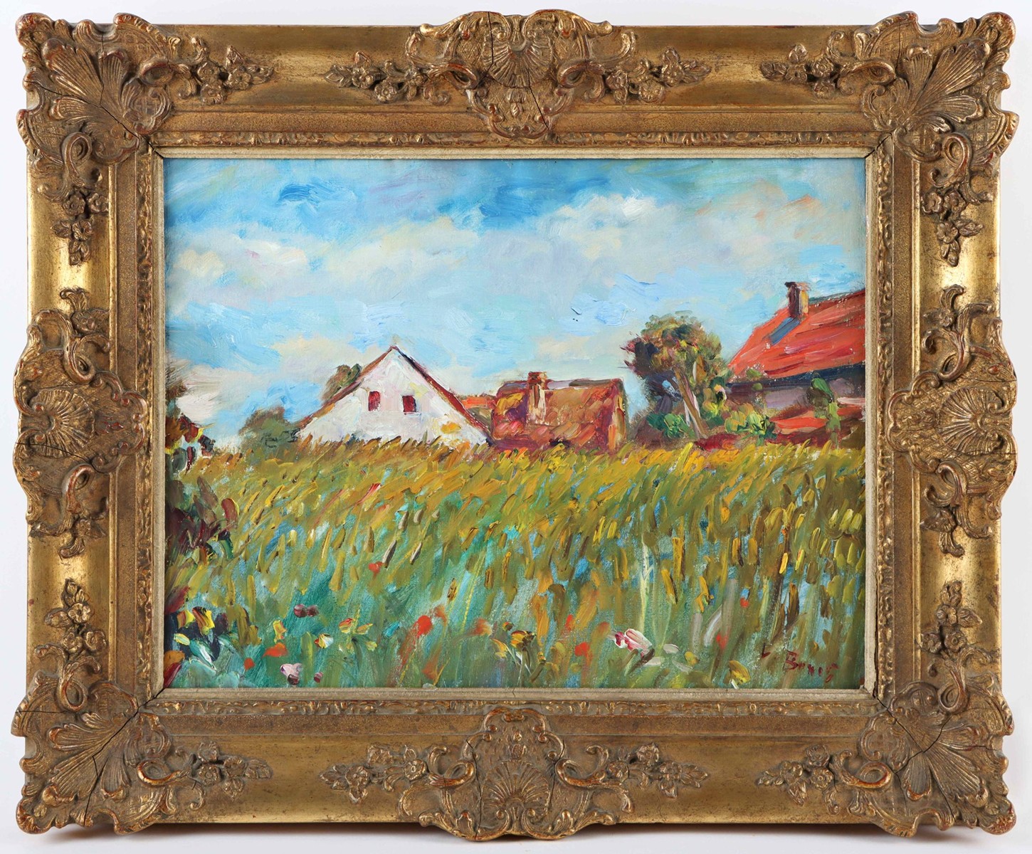 Vincenc Beneš (1883 - 1979) - Obilné pole s kvetoucím mákem