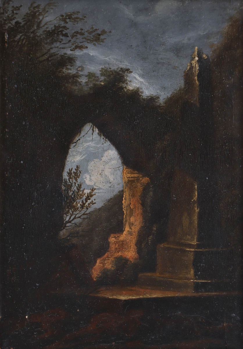 František Xaver Procházka (1746 - 1815) - Zřícenina v měsíční noci
