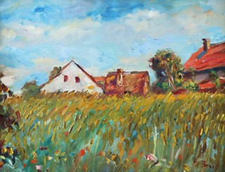 Vincenc Beneš (1883 - 1979) - Obilné pole s kvetoucím mákem