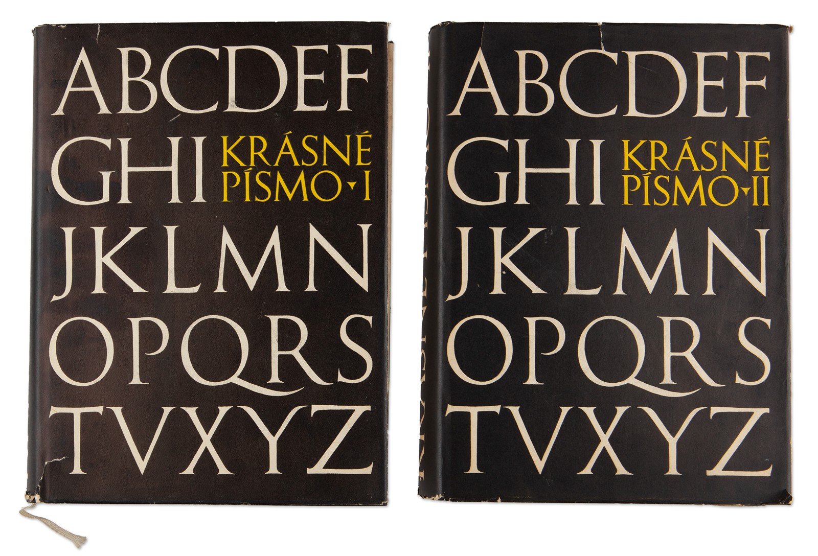 MUZIKA, František: Krásné písmo ve vývoji latinky (I. a II. díl, kompletní soubor) - Praha, Státní nakladatelství krásné literatury, hudby a umění (SNKLHU)