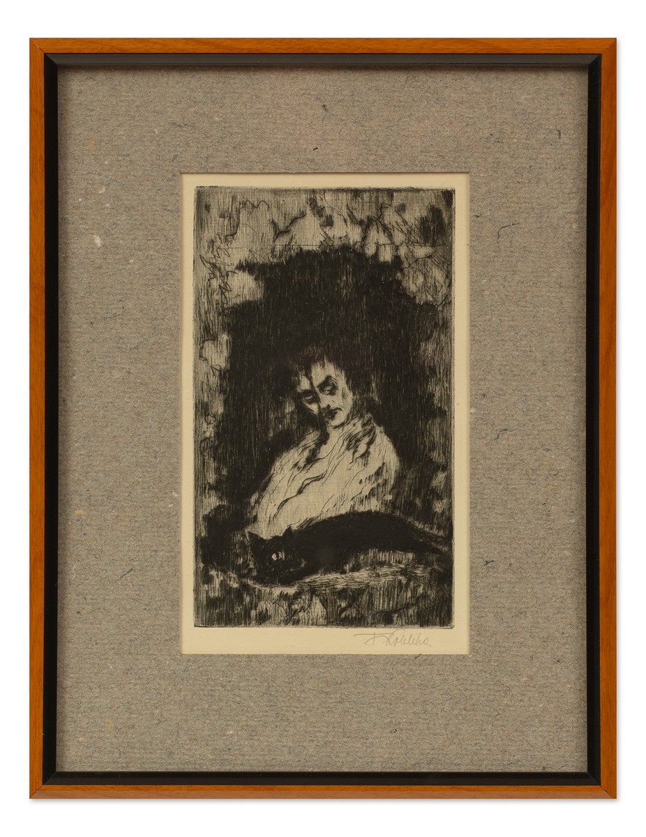 František Kobliha (1877 - 1962) - Černý kocour (Edgar Allan Poe)