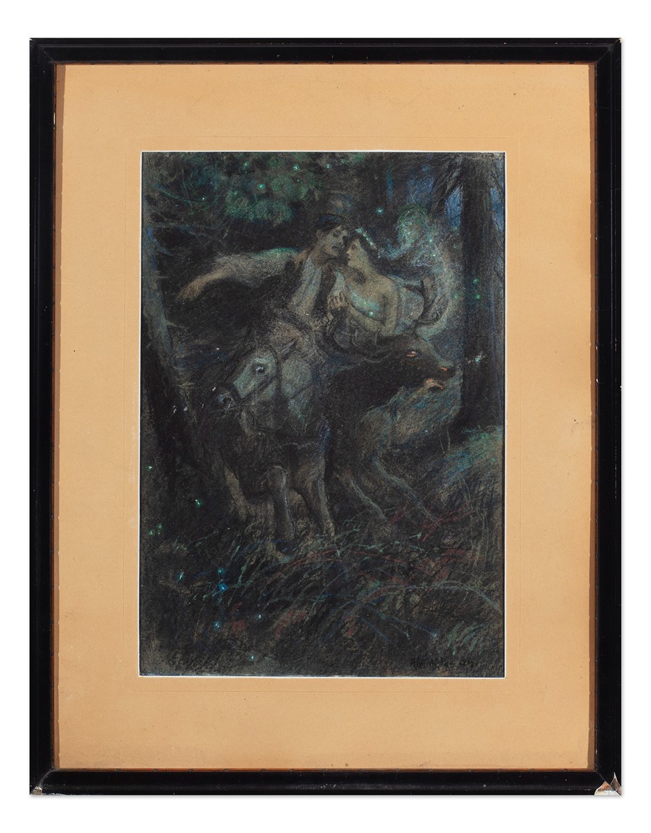Rudolf Adámek (1882 - 1953) - Noční jízda lesní víly