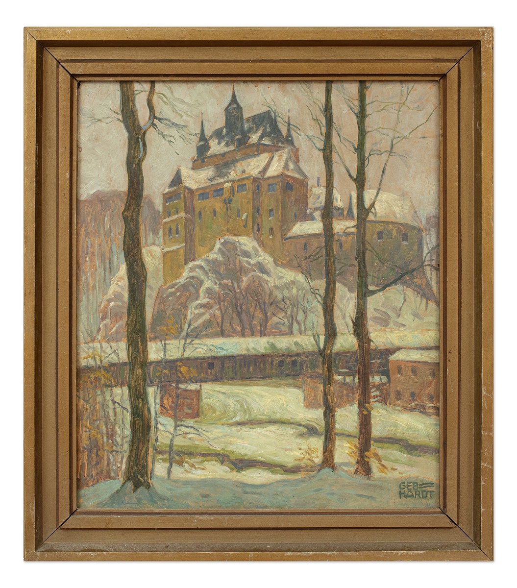 Gustav Gebhardt (1868 - 1926) - Hrad Kriebstein v Sasku