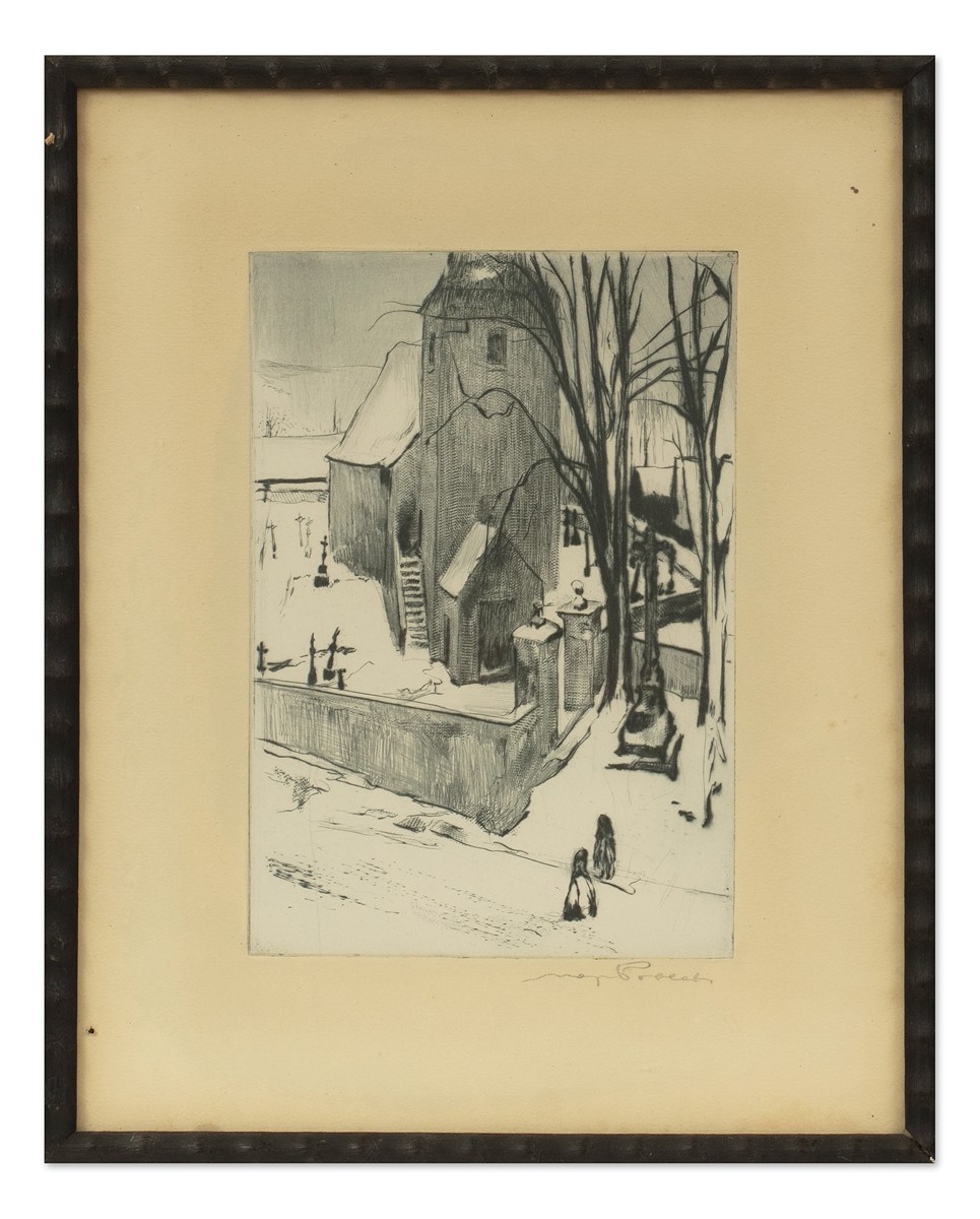 Max Pollak (1886 - 1970) - V zimě u kostelíka