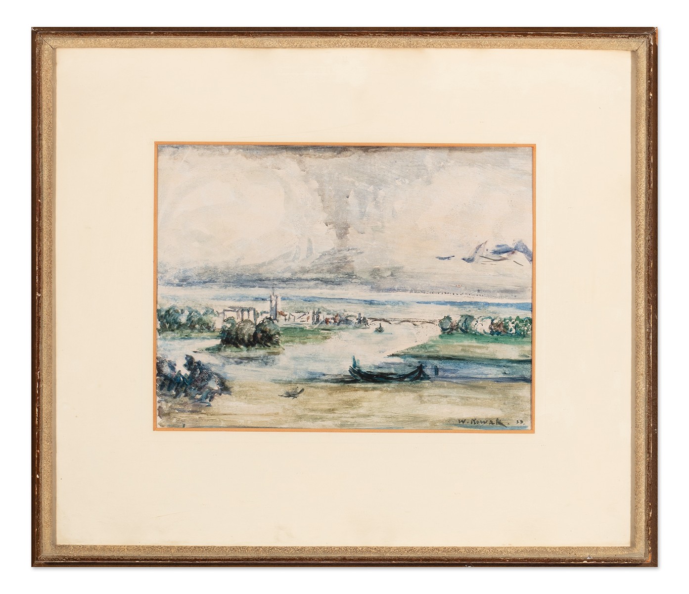 Willi Nowak (1886 - 1977) - Krajina s městem