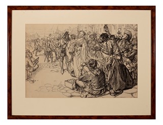 Jan Dědina (1870 - 1955) - Pouliční scéna v Kostnici